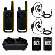 Motorola TALKABOUT T470 Two-Way Radio Package with Curl PTT Earpieces